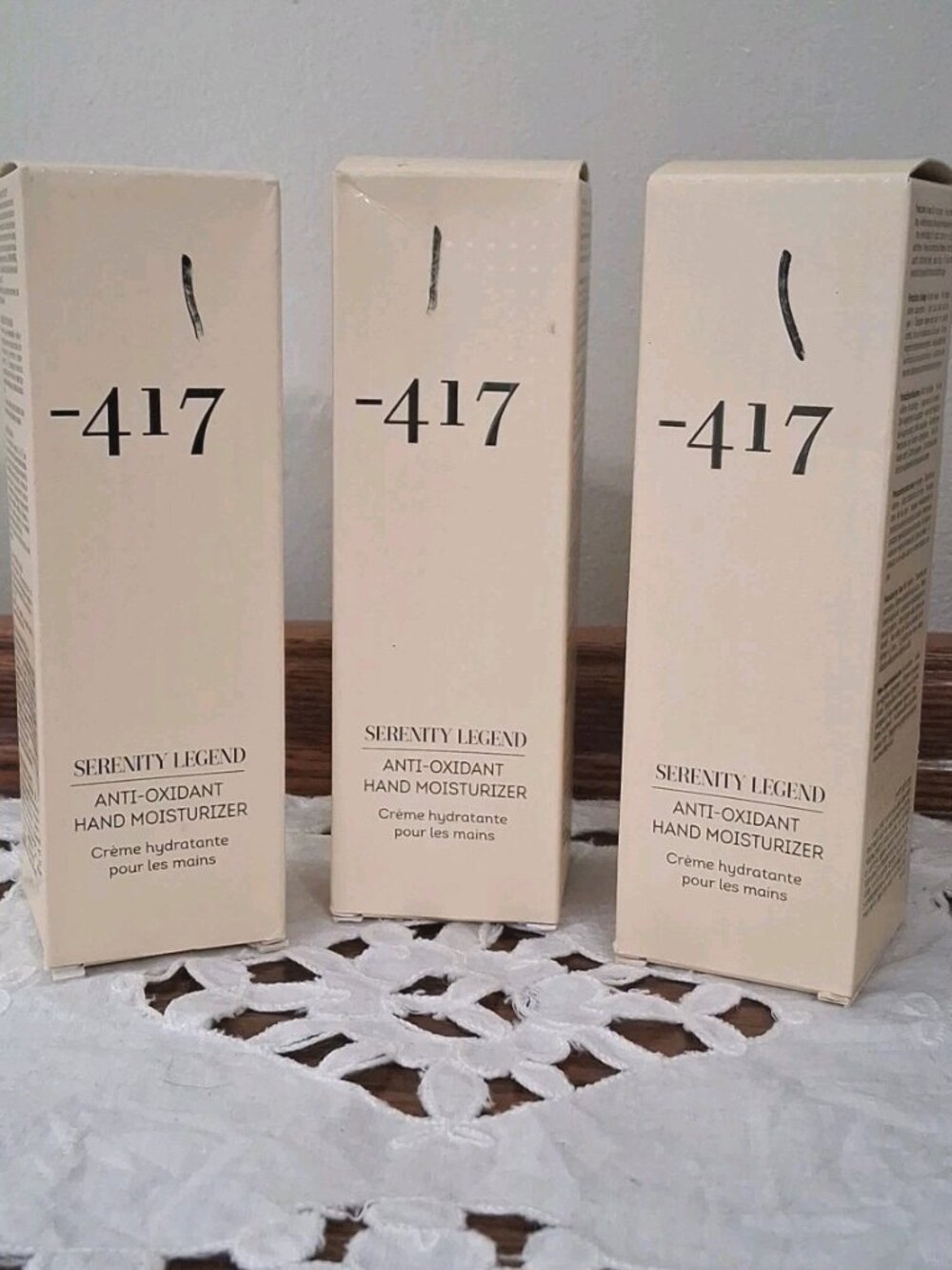 NEW -417 Anti-Oxidant Hand Moisturizer Cream 3.4 oz Serenity Legens LOT x 3